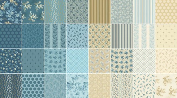 Something Blue Fat Quarter Bundle - 32 Fat Quarters