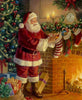 A Nostalgic Christmas - Santa by the Fireplace Panel