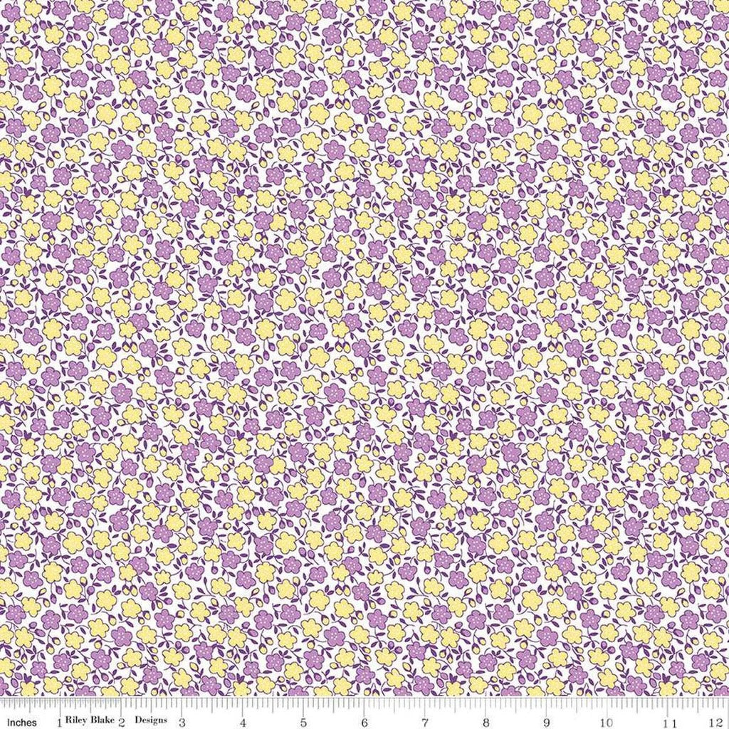 Storytime - 30s Floral Purple Yardage