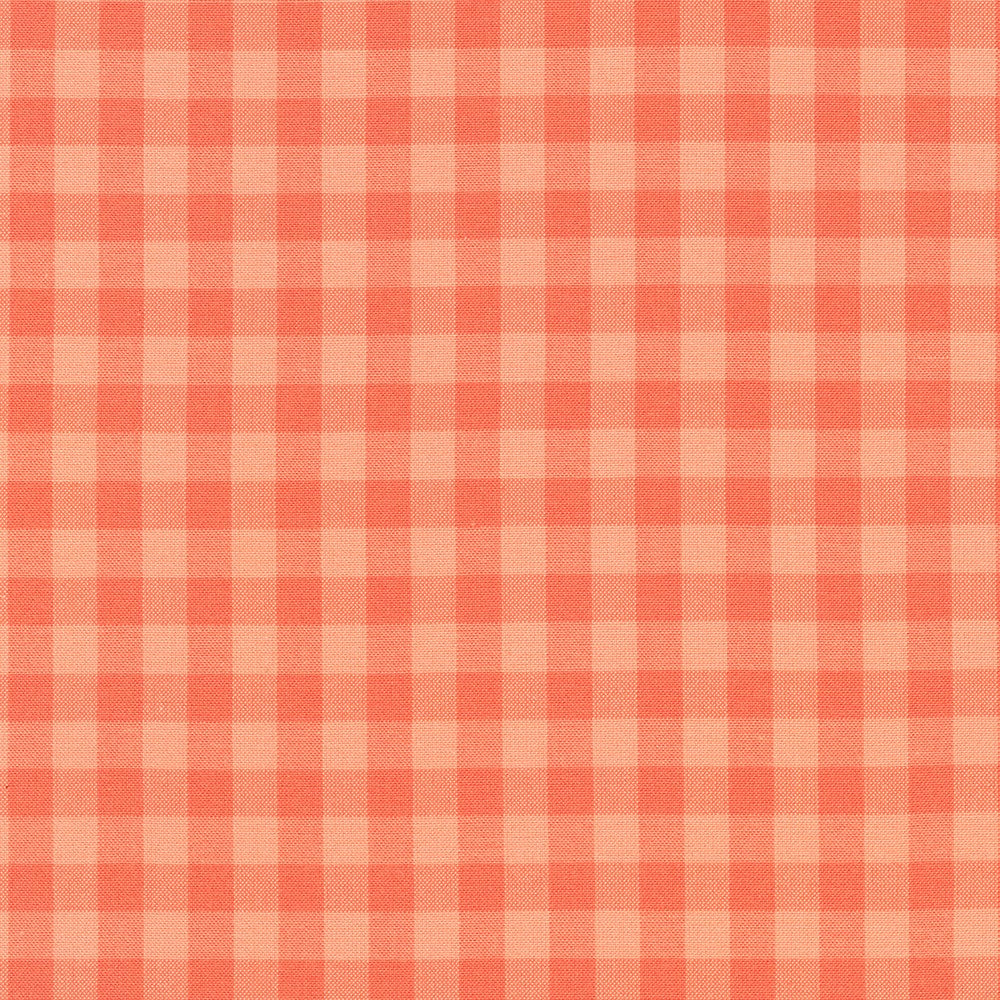 Kitchen Window Wovens - Yarn Dyed 1/2 inch Gingham Nectarine Yardage