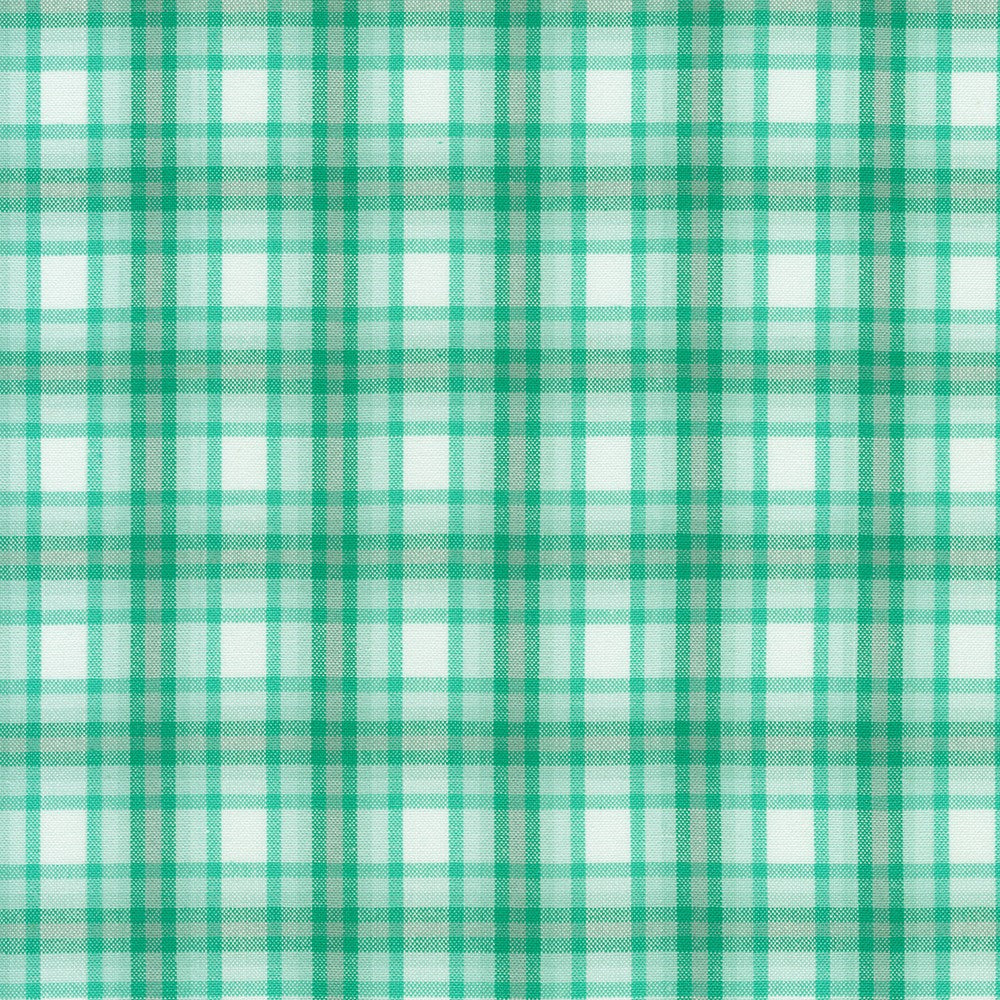 Kitchen Window Wovens - Yarn Dyed Check Plaid Ocean Yardage