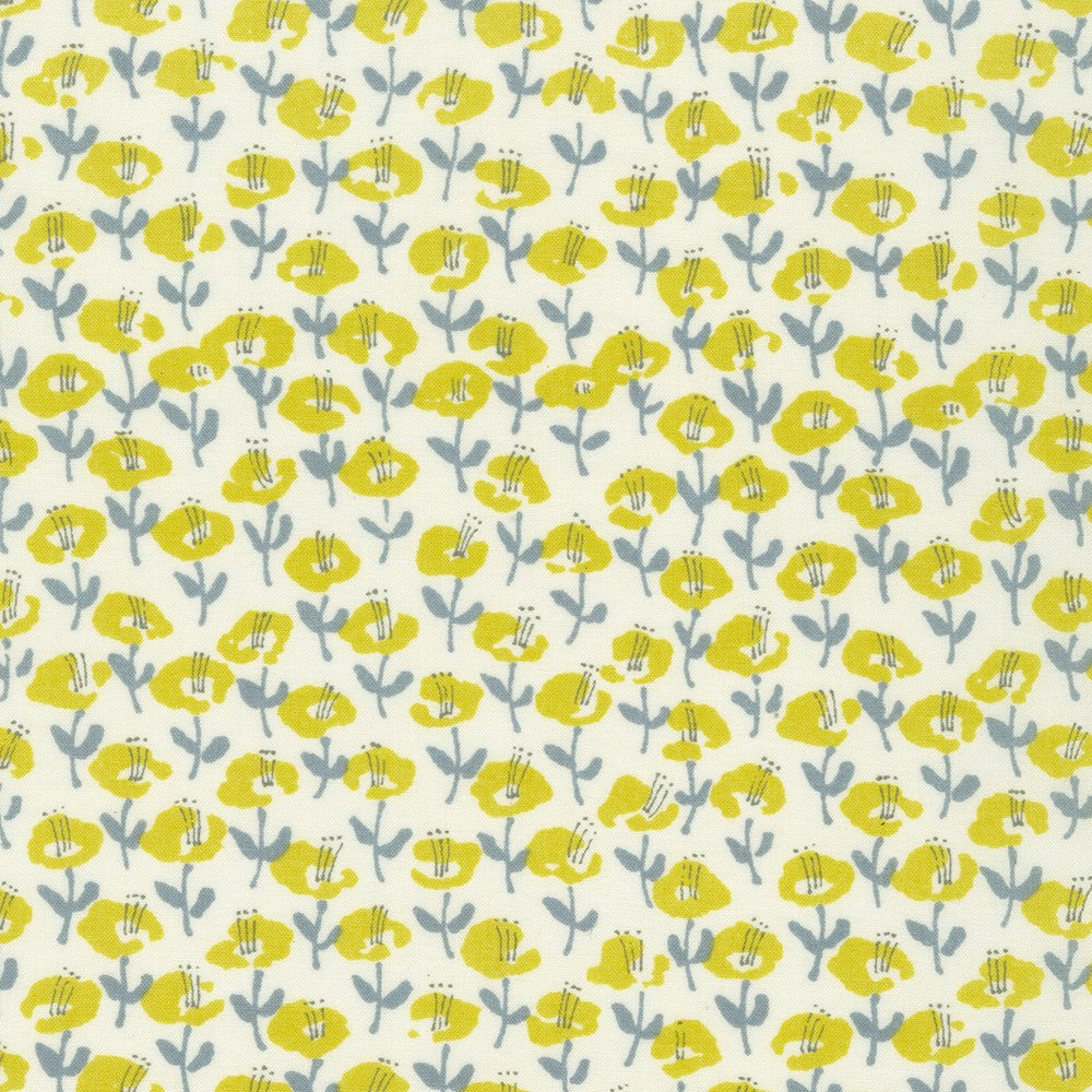 Sevenberry Le Midi Lawn - Floral Lemon Yardage