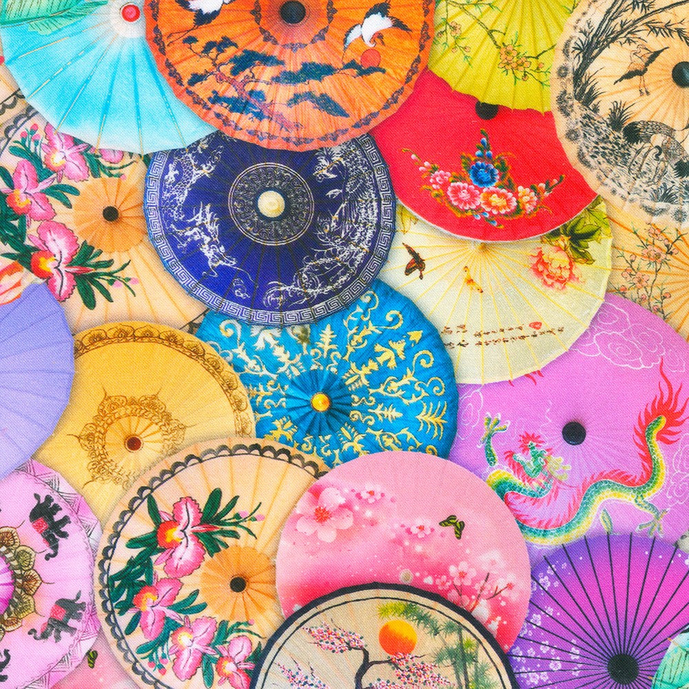 Library of Rarities - Paper Parasols Antique Yardage