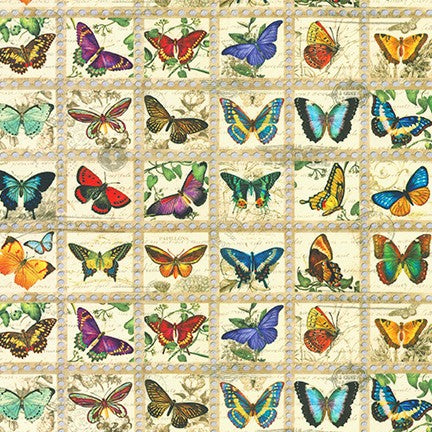 Library of Rarities - Butterflies Vintage Yardage