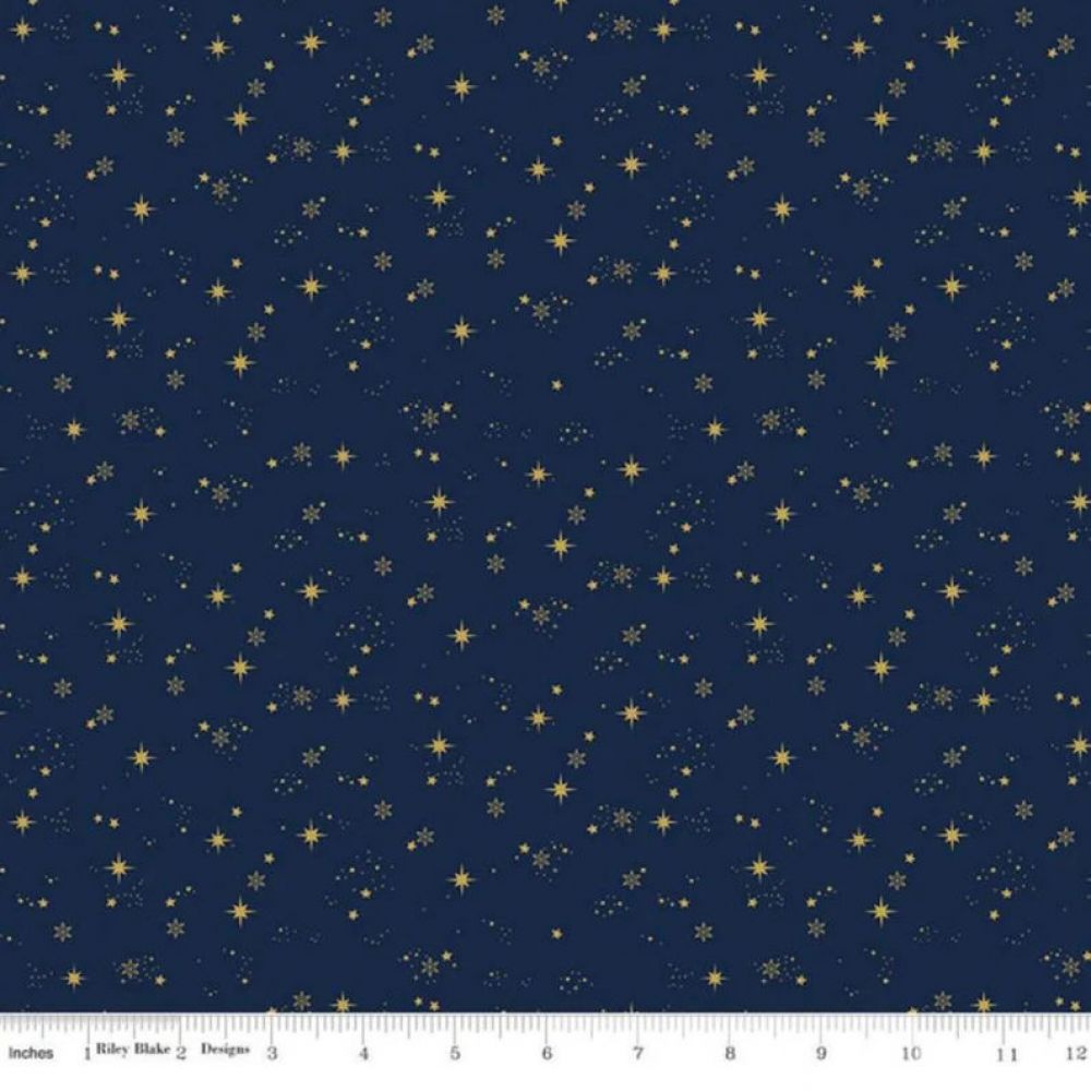 Moonchild - Starfall Midnight Sparkle Yardage