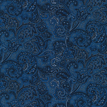 Paisley Prints - Navy Yardage