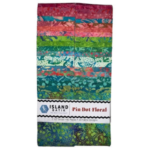 Pin Dot Floral Batik Strip Pack