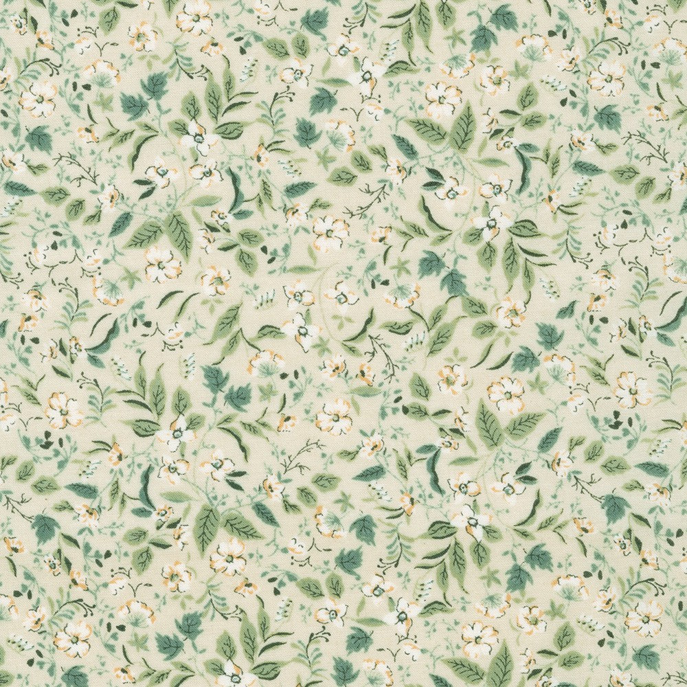 Sevenberry Petite Nostalgia Lawn - Cream Yardage