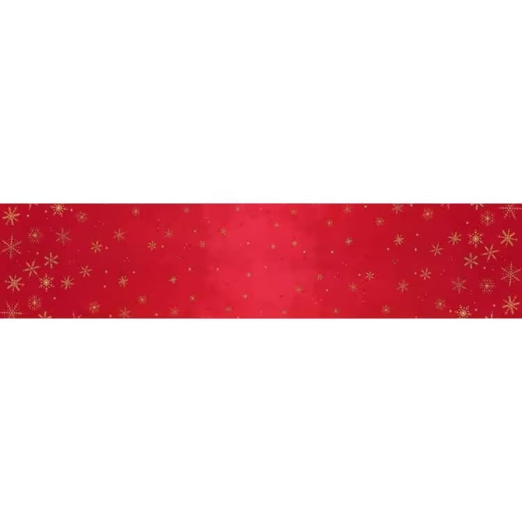 Ombre Flurries Metallic - Christmas Red Yardage