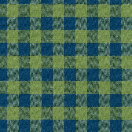 Porto Flannel-Gingham - Peridot Flannel Yardage