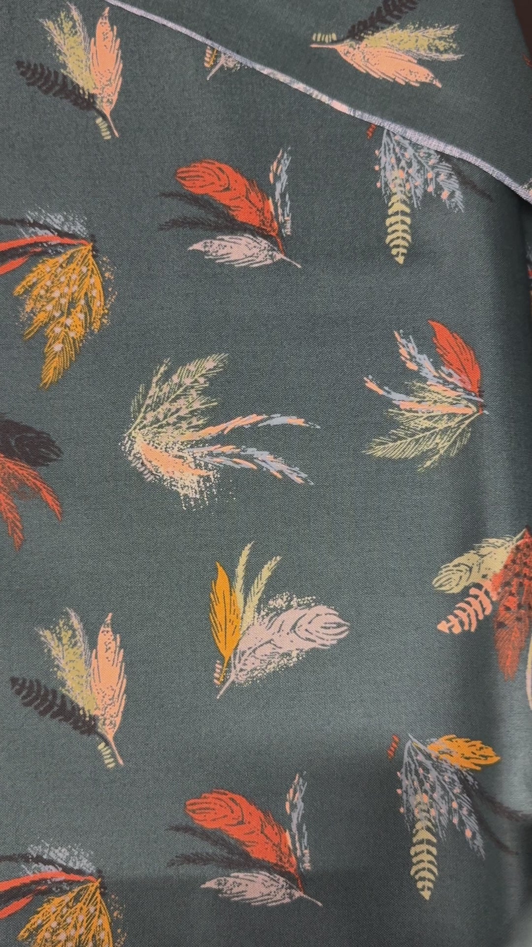 Woodland And Wildflowers - Dark Lake Feather Friends Fabric