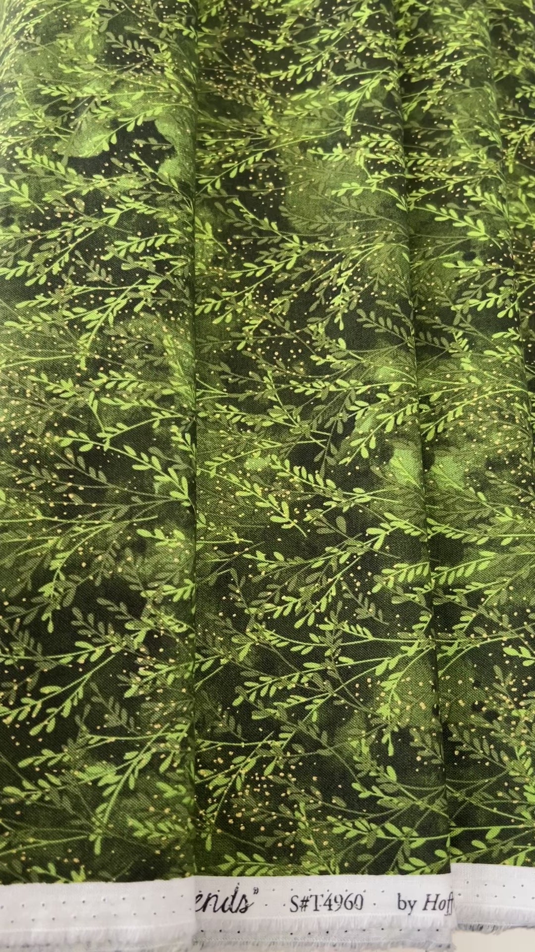 Garden Blends - Olive/Gold Metallic Fabric