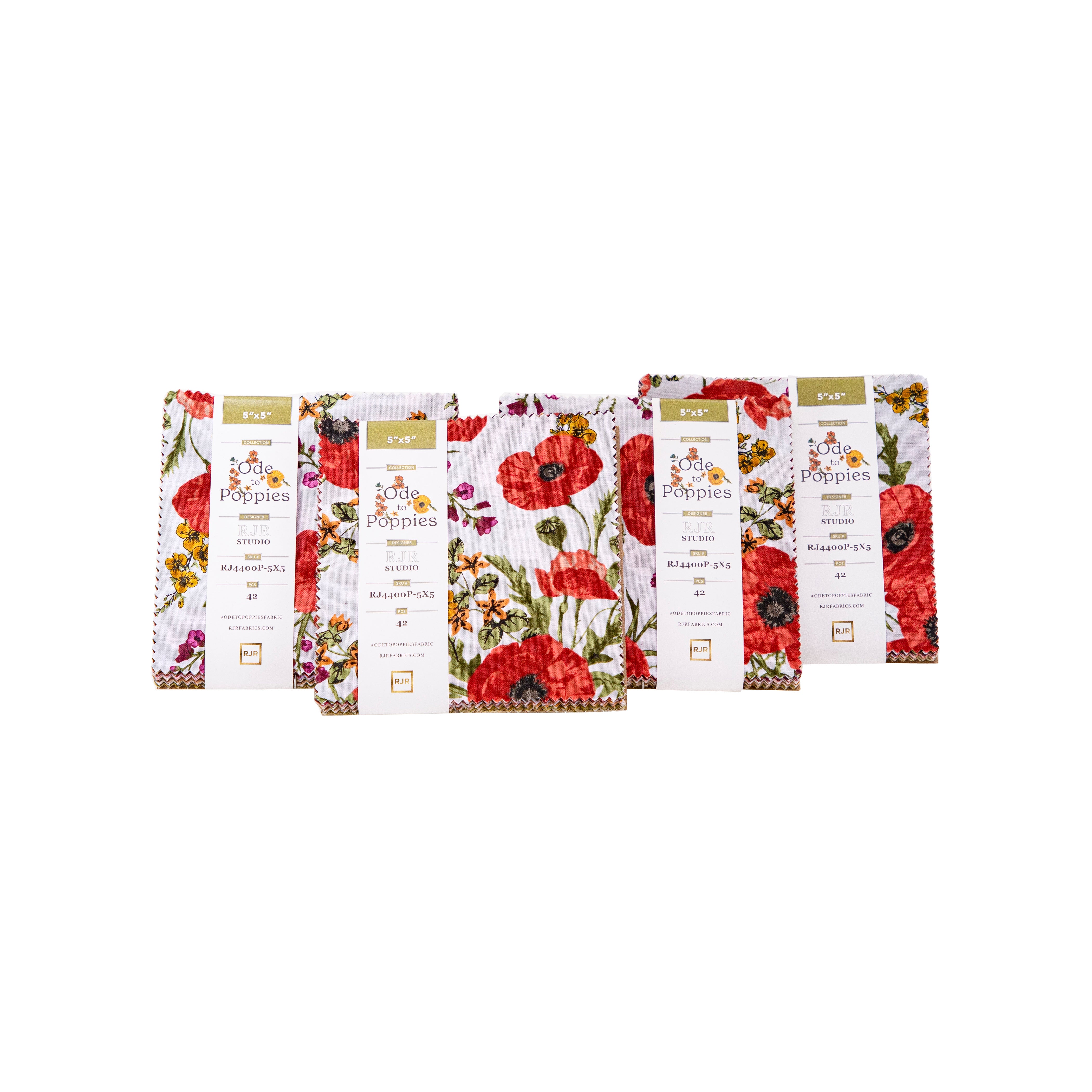 Ode to Poppies 5x5 Pack/Charm Pack