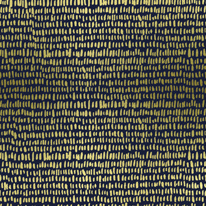 Wildwood - Hatchmarks Navy Lawn Metallic Yardage