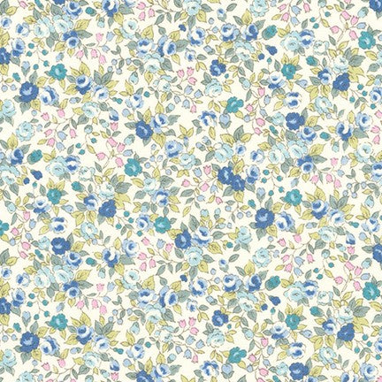 Sevenberry Bouquet - Florals Blue Yardage