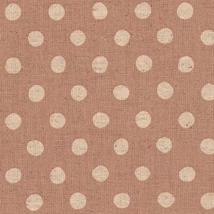 Sevenberry Canvas Natural Dots - Medium Dots Blush Yardage