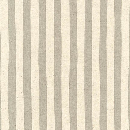 Sevenberry Canvas Natural Stripes Grey Yardage