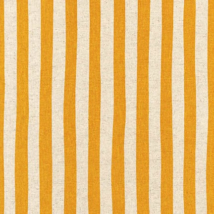 Sevenberry Canvas Natural Stripes Gold Yardage