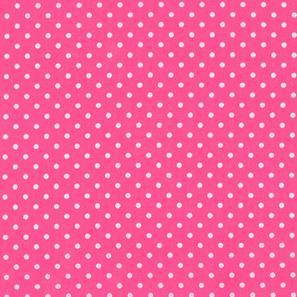 Sevenberry Petite Basics - Dots Hot Pink Yardage