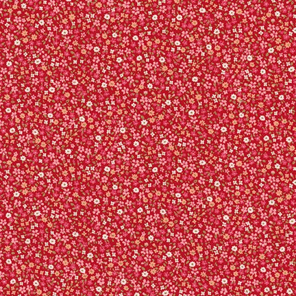 Sevenberry Petite Garden - Petite Florals Red Yardage