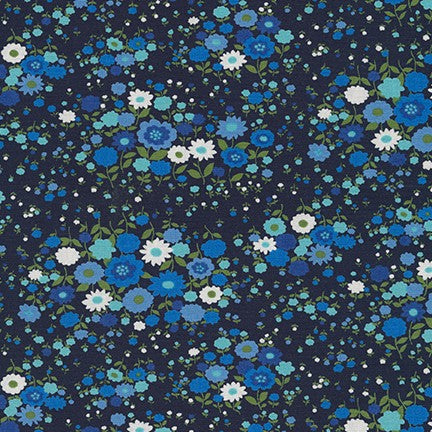 Sevenberry Petite Garden - Florals Midnight Yardage