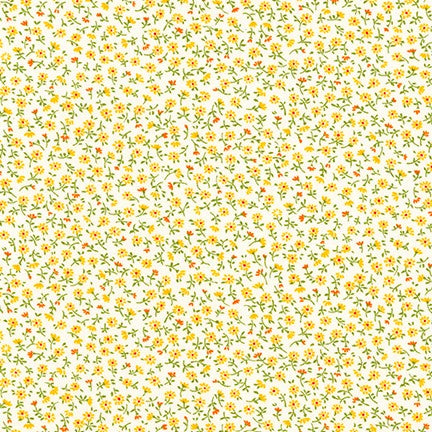 Sevenberry Petite Garden - Petite Florals Yellow Yardage