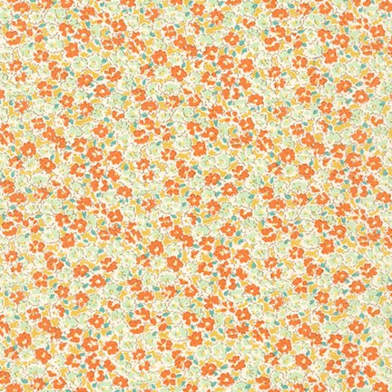 Sevenberry Petite Garden - Petite Florals Orange Yardage