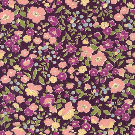 Sevenberry Petite Garden - Blooms Purple Yardage