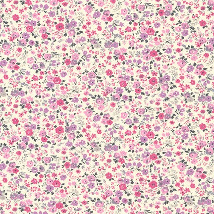 Sevenberry Petite Garden - Soft Floral Pink Yardage