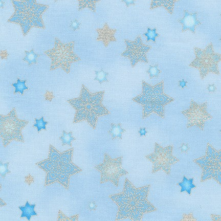 Stars Of Light - Sparkling Stars Light Blue Metallic