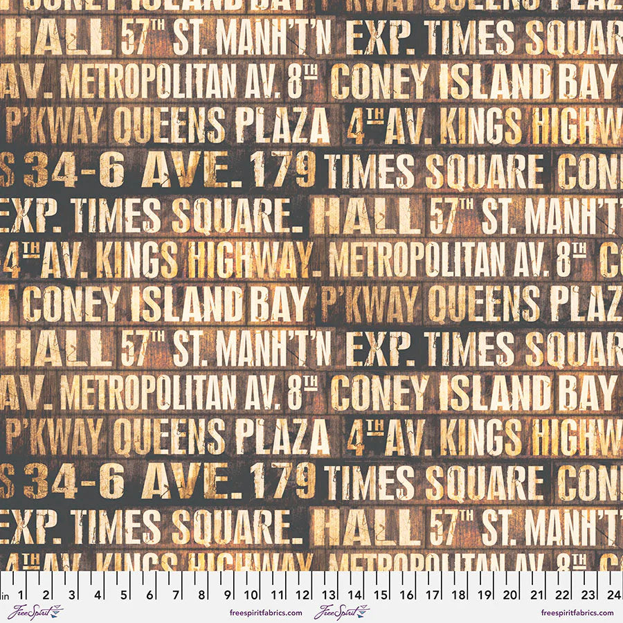 Eclectic Elements Embark - Subway Signs Neutral Canvas