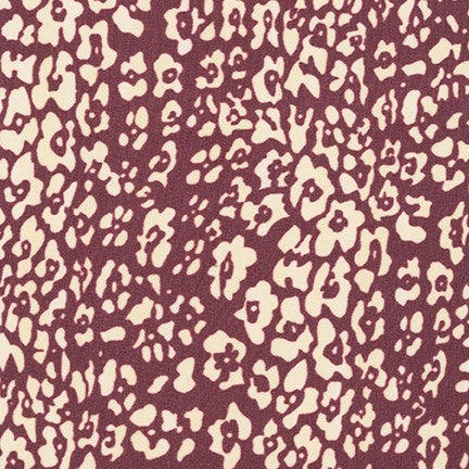 High Multi Chiffon Wine Ivory Yardage