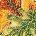 Sweet Pumpkin Spice - Leaves Nature Metallic Yardage