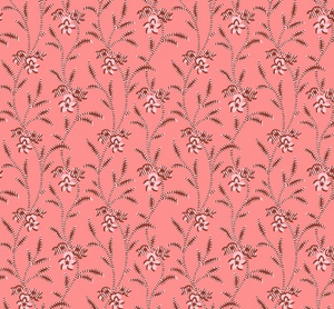 Around The Roses Floral Raspberry by Clothworks | Royal Motif Fabrics