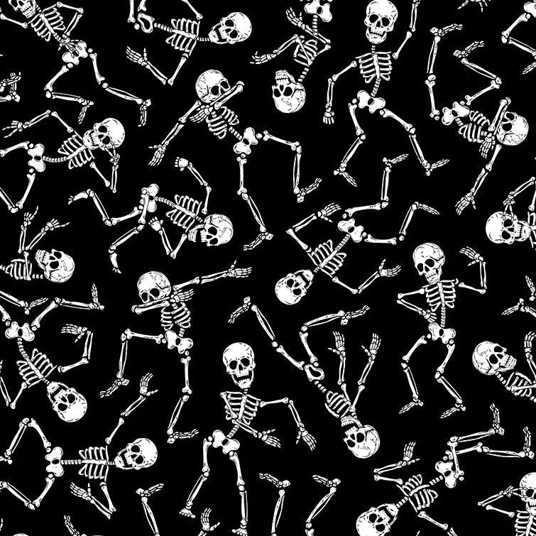 Glow in the Dark Dancing Skeletons by Timeless Treasures