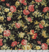 Sevenberry Cotton Flax Prints Florals Black 