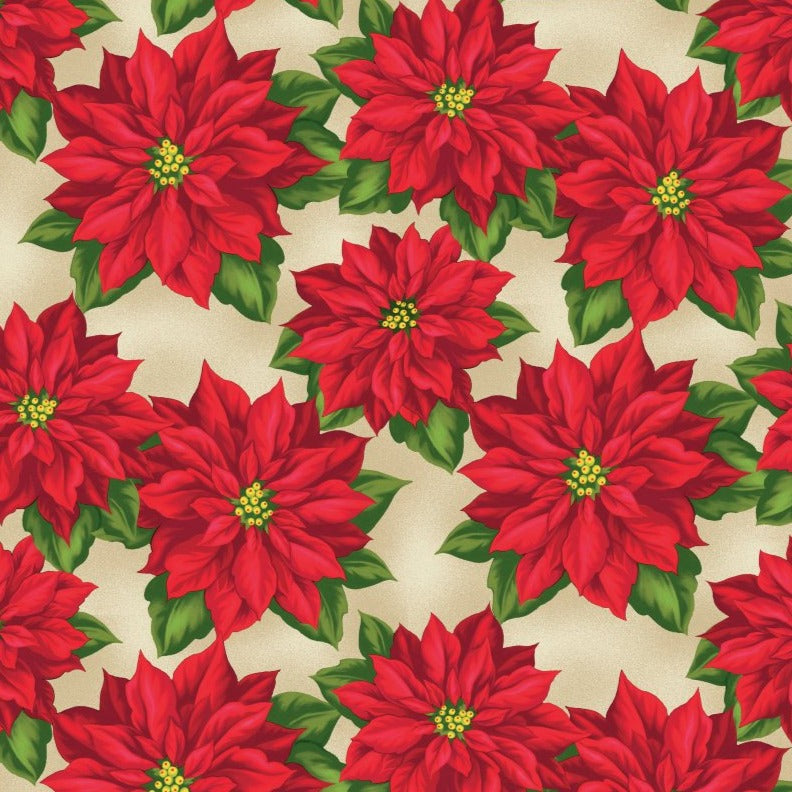 Holiday Lane Poinsettia Tan by Wilmington