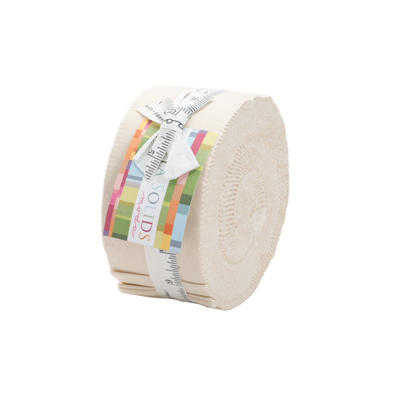 Bella Solids Natural Jelly Roll by Moda Fabrics 9900JR 12 | Royal Motif Fabrics