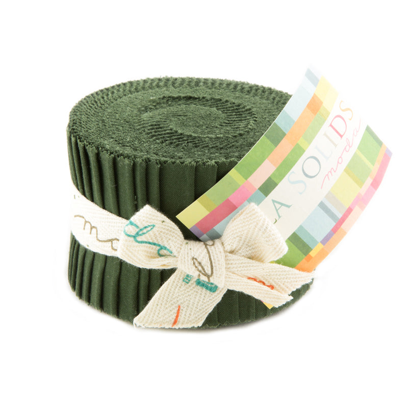 Bella Solids Pine Junior Jelly Roll