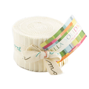 Moda Fabrics - Bella Solids Ivory Junior Jelly Roll 9900JJR 60