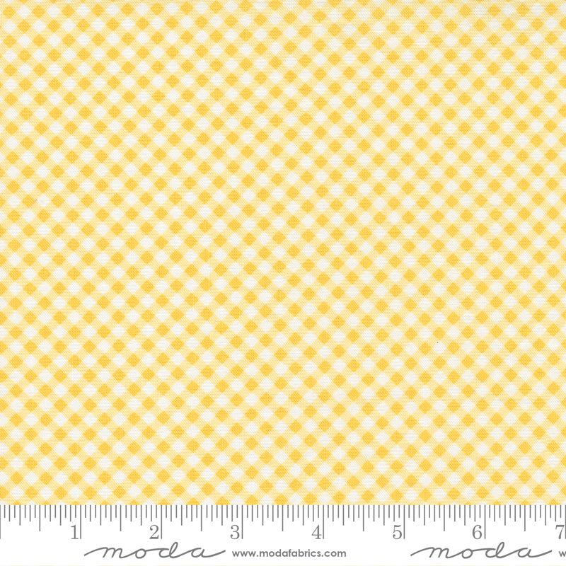 Grace - Gingham Sunbeam Yellow - Moda Fabrics