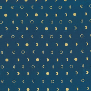 Indah Batiks - Moons Navy/Gold Batik - Remnant