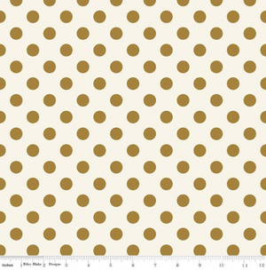 Riley Blake - In Bloom Dot Gold with Sparkle