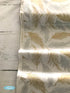 Sparkle and Fade - Feathers White/Metallic - with Silver & Gold Metallic Accent Yardage