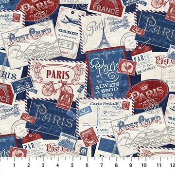 Paris... Always A Good Idea! - Postcards from Paris Navy Yardage