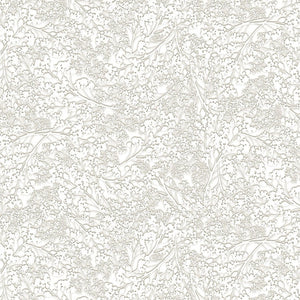 Benartex - White Out Baby Breath Taupe/White