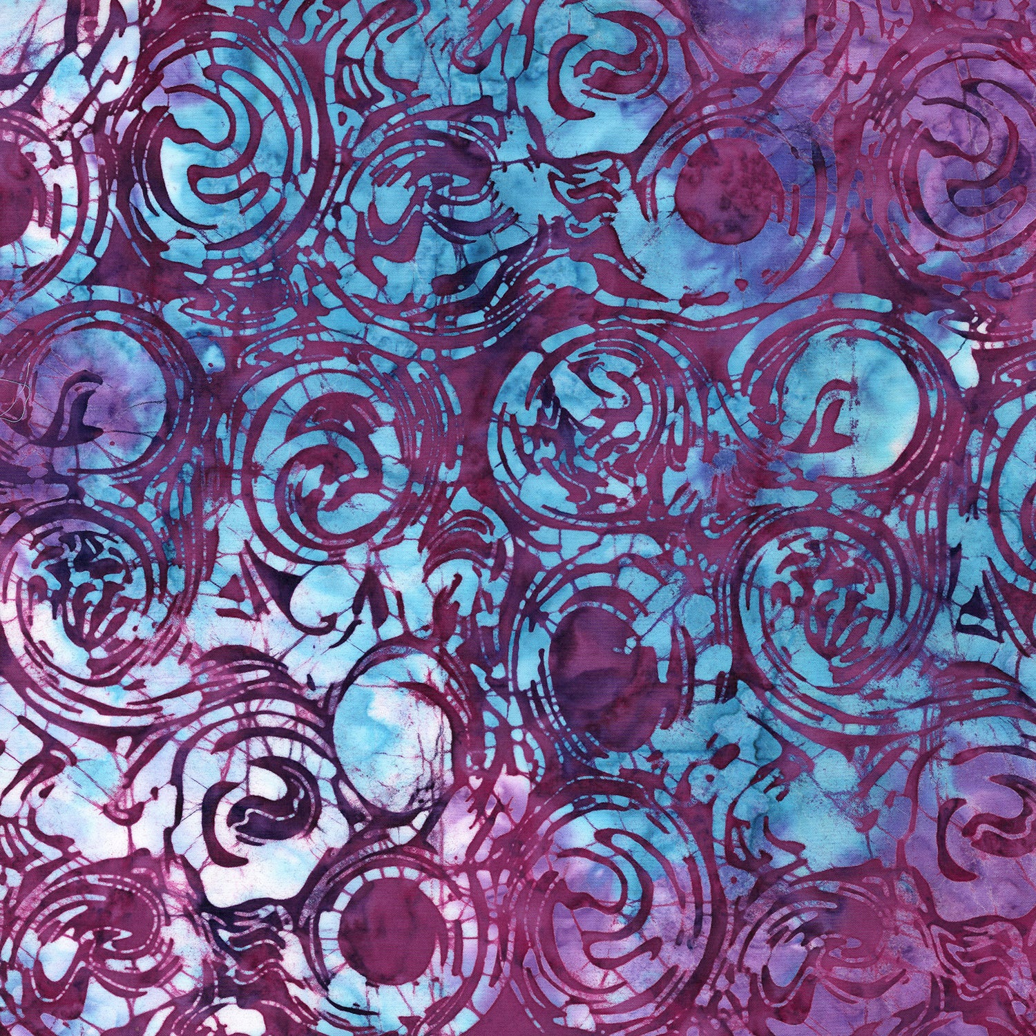 Blossom Batiks - Swirl Delphinium Batik - RJR