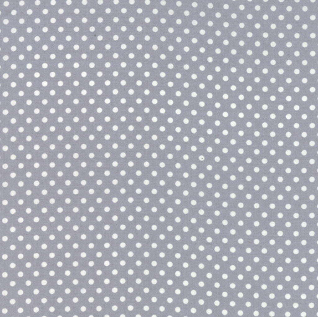 45" Dottie Small Dots on Steel Grey 45009 66 by Moda | Royal Motif 