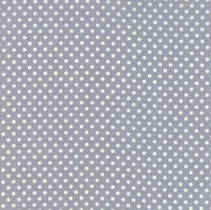 45" Dottie Small Dots on Steel Grey 45009 66 by Moda | Royal Motif 