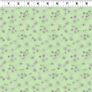 Daisy, Daisy Floral Light Olive by Clothworks | Royal Motif Fabrics